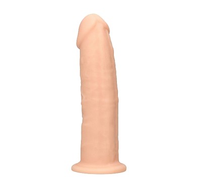 Żylaste silikonowe dildo mocna przyssawka 15 cm